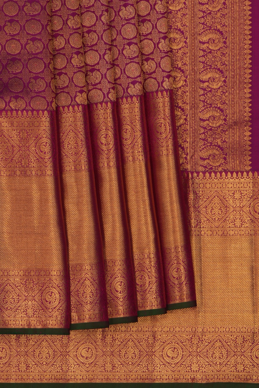 Image of Kanchipattu Brocade Purple Saree